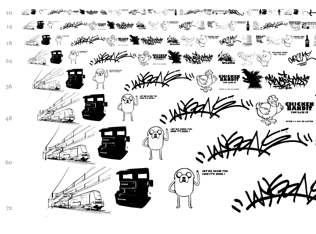 This Is My Town 3 font waterfall